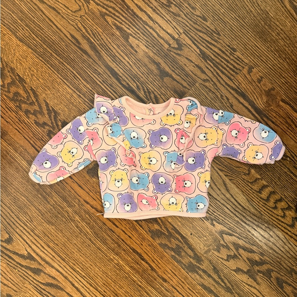 Kids Care Bear Print Long-Sleeve Sweatshirt - Pastel Pink